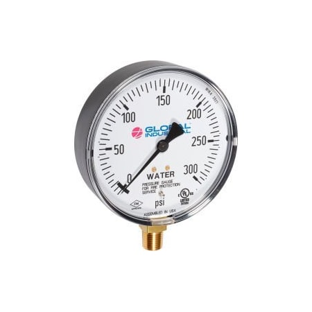 Wika Instrument Corporation GEC™ 4" Pressure Gauge, 300 PSI, 1/4" NPT, Polycarbonate 52925866